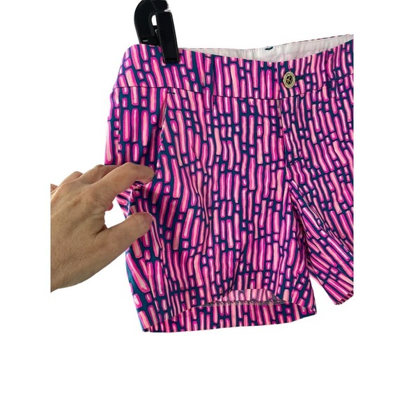Lilly PULITZER THE CALLAHAN SHORTS MANDEVILLA PINK SLATHOUSE STRIPE SHORTS * - Picture 4 of 6